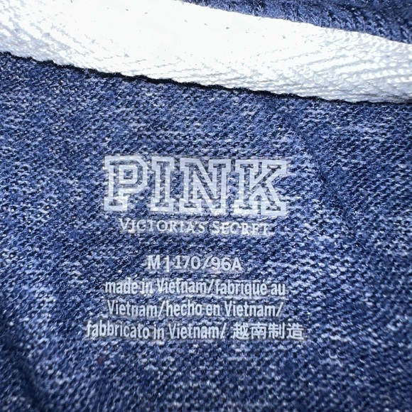 PINK by Victoria’s Secret ‘Love Pink’ Blue Soft & Thin Crew Neck - Size M - Picture 5 of 11